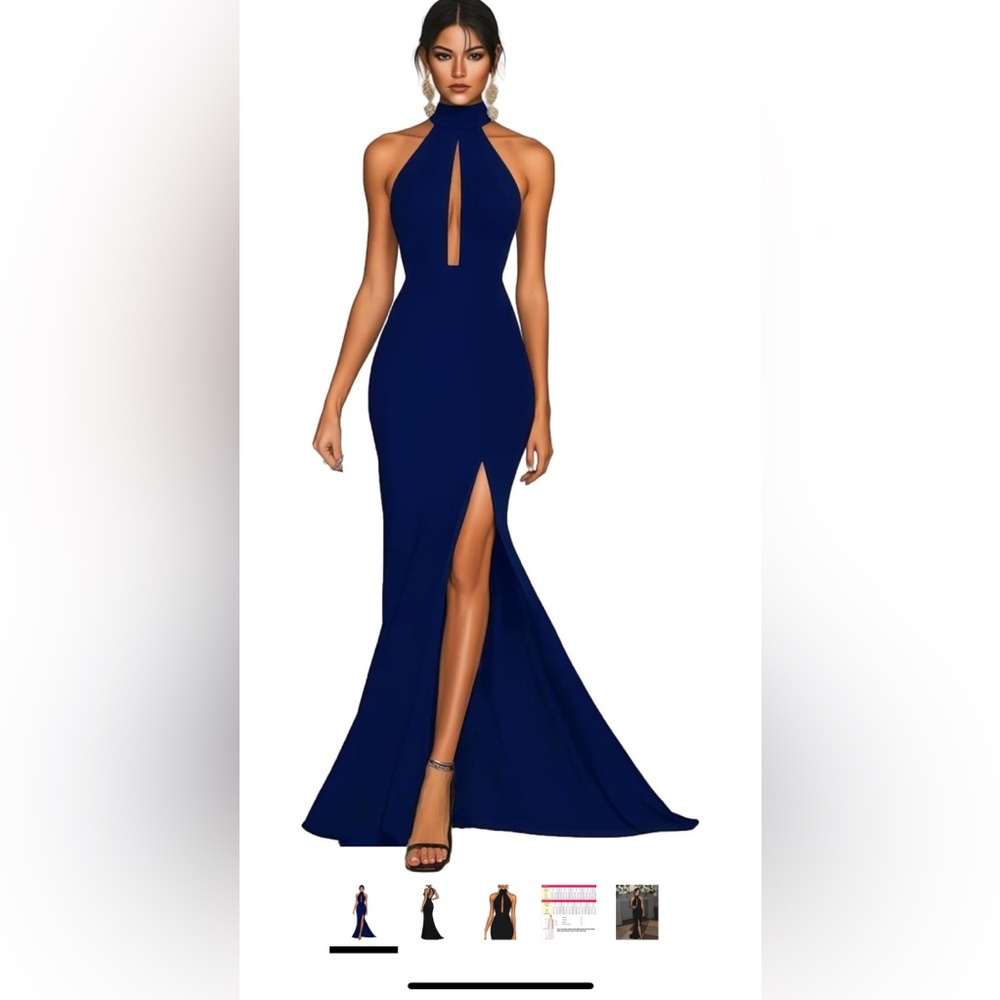 Halter Mermaid Evening Dresses for Women Elegant Classy Formal